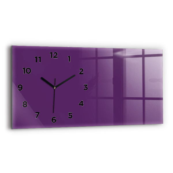 Ceas din sticlă orizontale Culoare violet