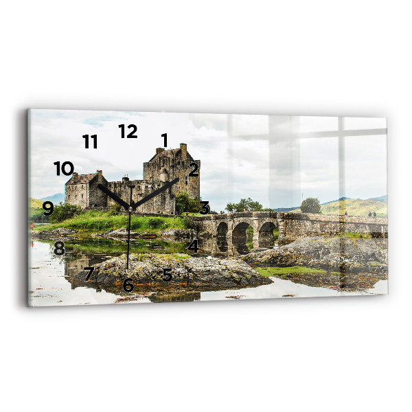 Ceas de sticlă pe perete orizontale Castelul Eilean Donan, Scoția