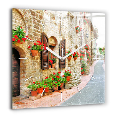 Ceas perete din sticlă pătrat Femeie fotograf de camera