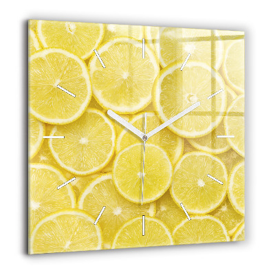 Ceas pătrat de perete din sticlă Barcă de pescuit în port