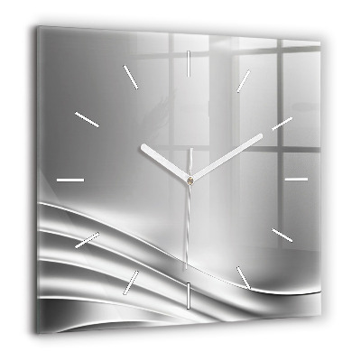 Ceas de sticlă pe perete pătrat Culoare bey