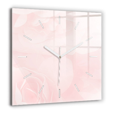 Ceas pătrat de perete din sticlă Portretul unei femei misterioase