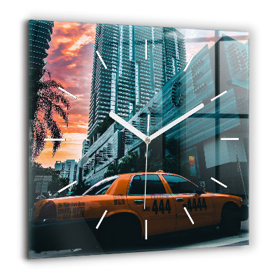 Ceas pătrat de perete din sticlă Parcul Surat Thani Thailanda