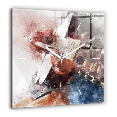 Ceas perete din sticlă pătrat Partea tropicală a naturii