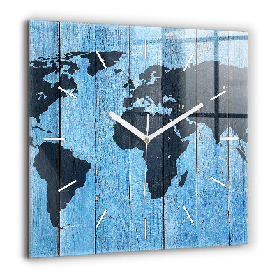 Ceas pătrat de perete din sticlă Colaj suprarealist