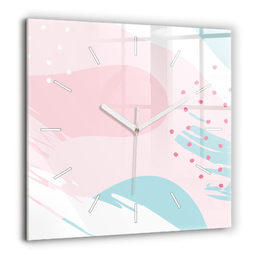 Ceas de sticlă pe perete pătrat Harta lumii la bord