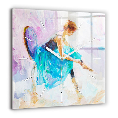 Ceas pătrat de perete din sticlă New York și apusul soarelui