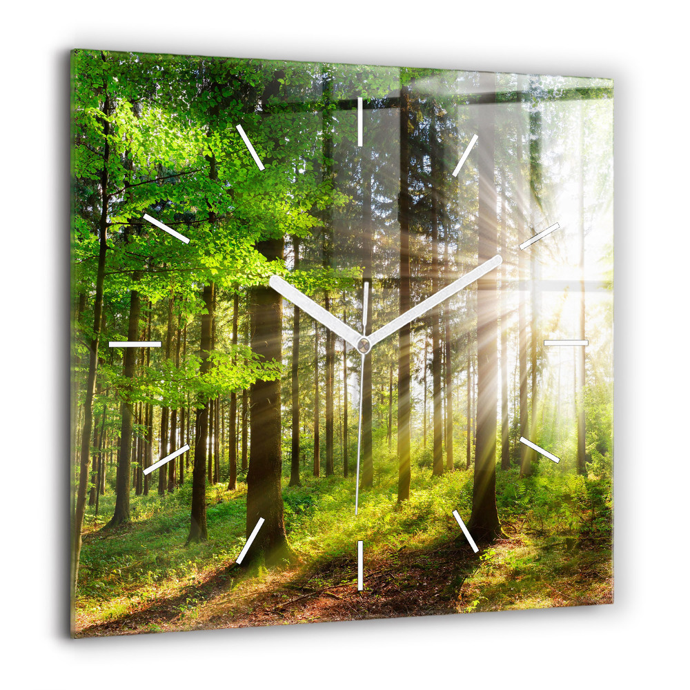 Ceas perete din sticlă pătrat Gratar