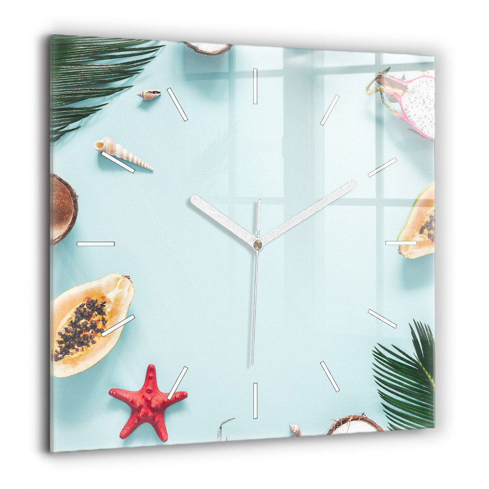 Ceas din sticlă pătrat Abstracția adâncimii