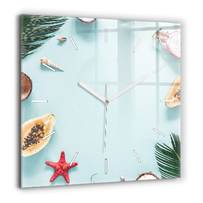 Ceas din sticlă pătrat Abstracția adâncimii