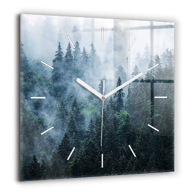 Ceas perete din sticlă pătrat Macarale în stuf