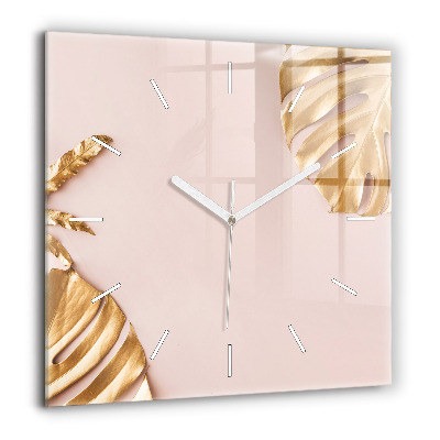 Ceas de sticlă pe perete pătrat Sat pescaresc