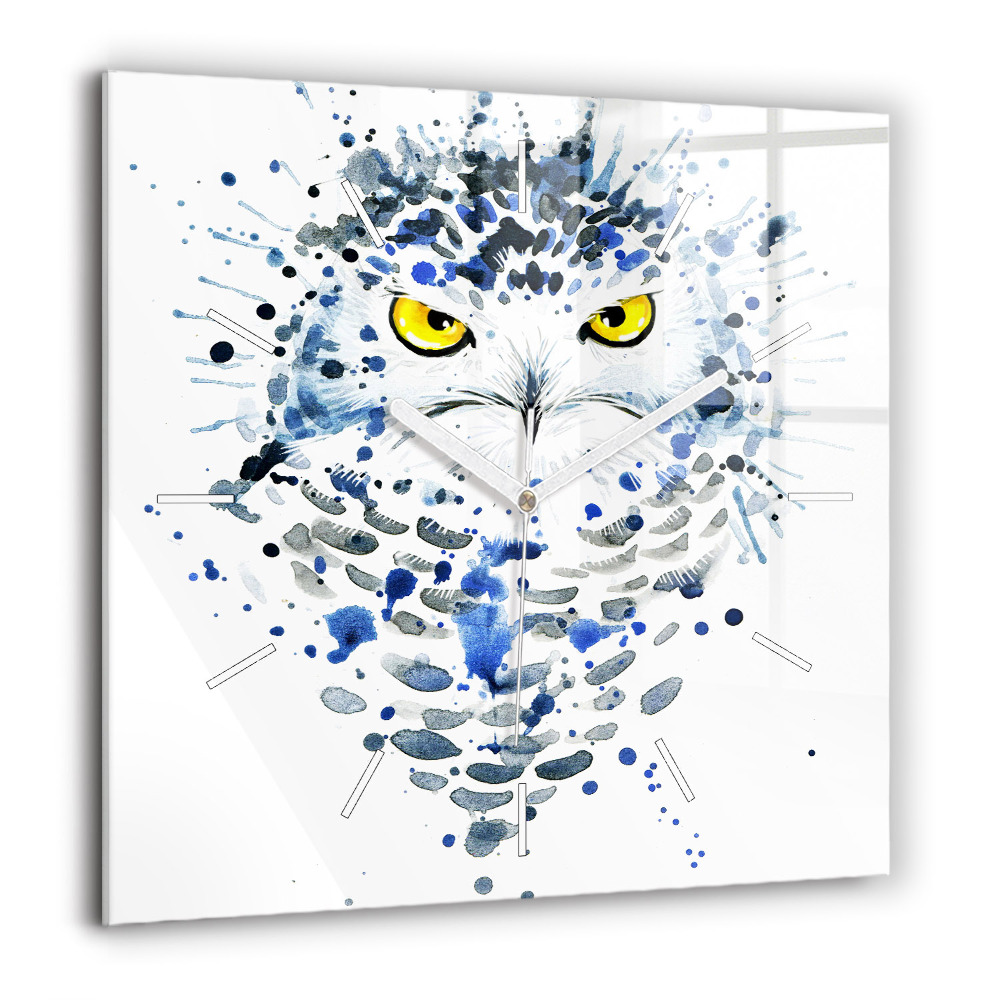 Ceas din sticlă pătrat Păsări zburătoare