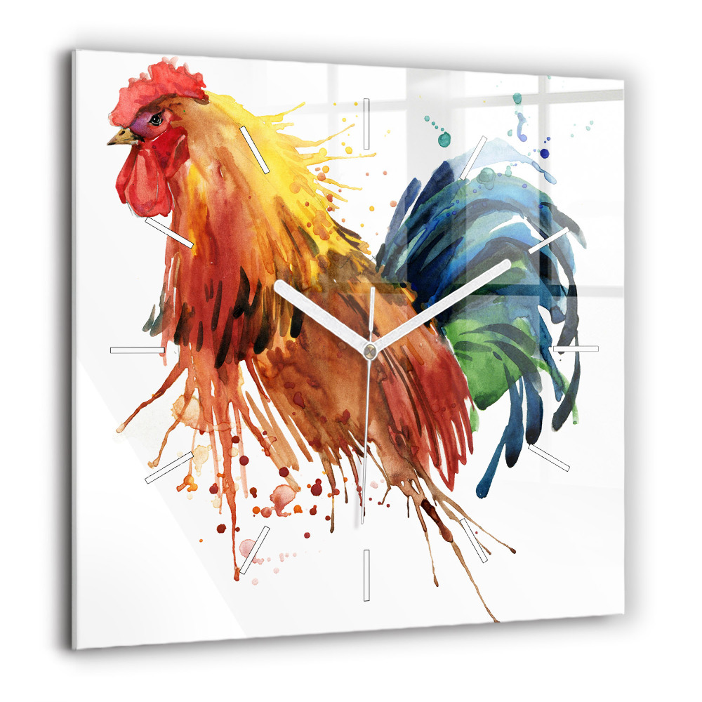 Ceas pătrat de perete din sticlă Captarea apei