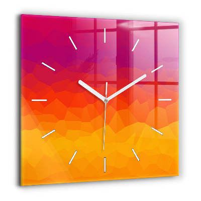 Ceas pătrat de perete din sticlă Lumină abstractă