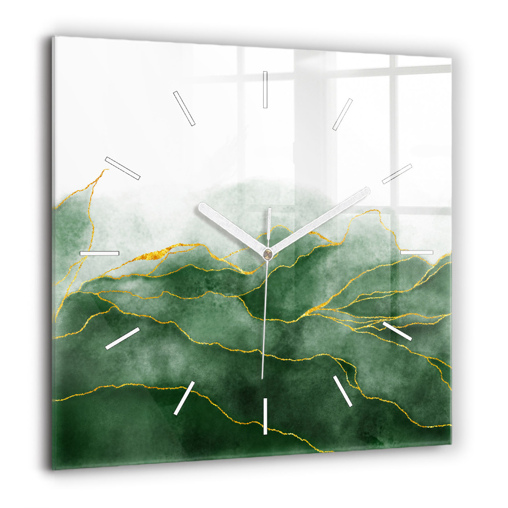 Ceas din sticlă pătrat Inimă făcută din ardei