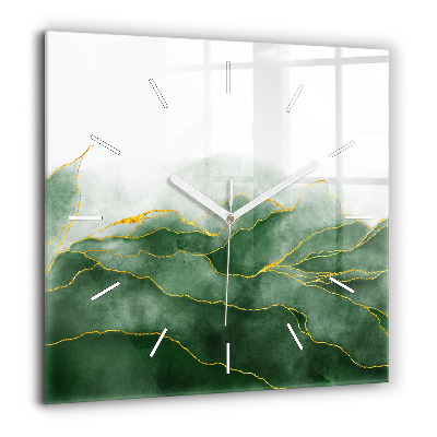 Ceas din sticlă pătrat Inimă făcută din ardei