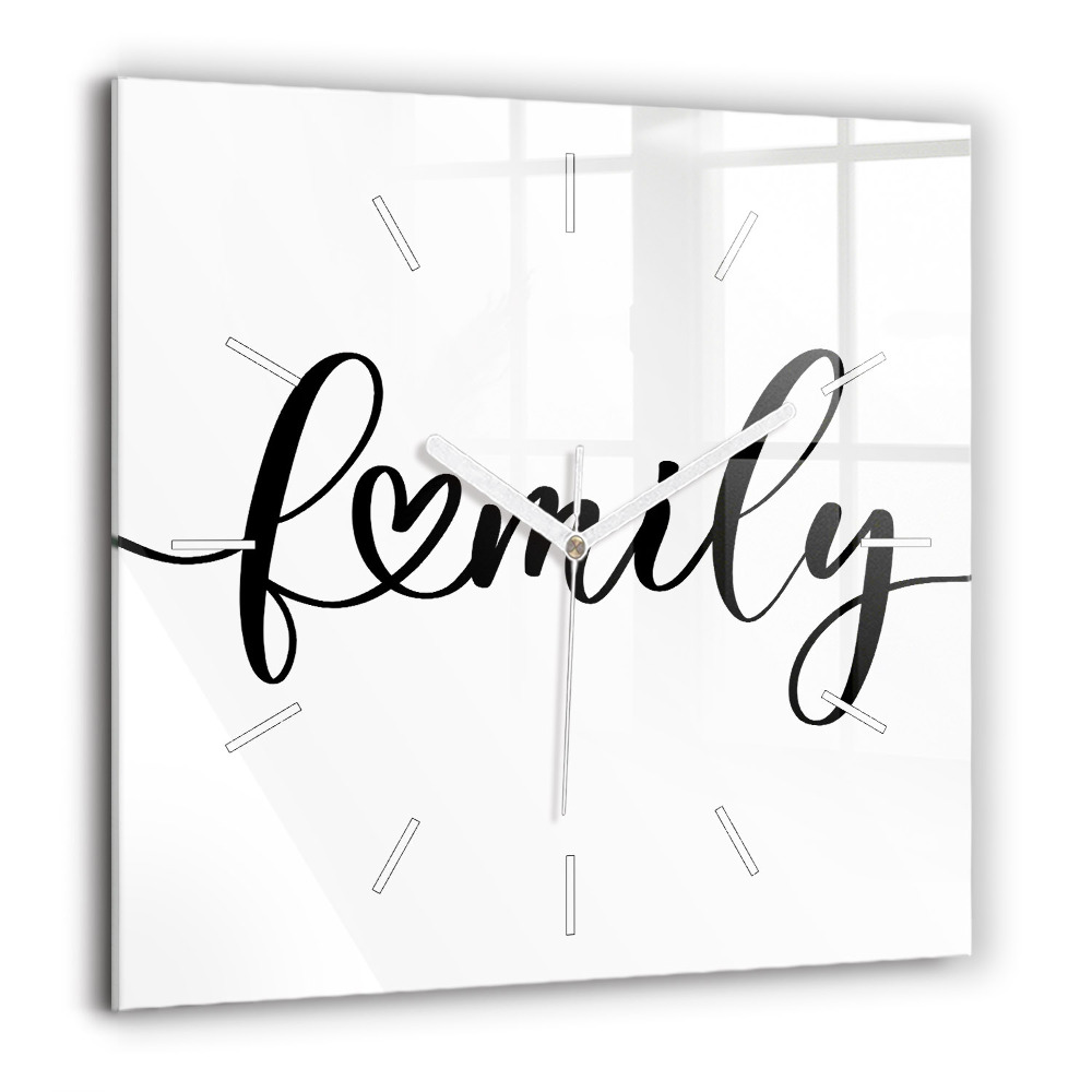 Ceas de sticlă pe perete pătrat Condiment roșu