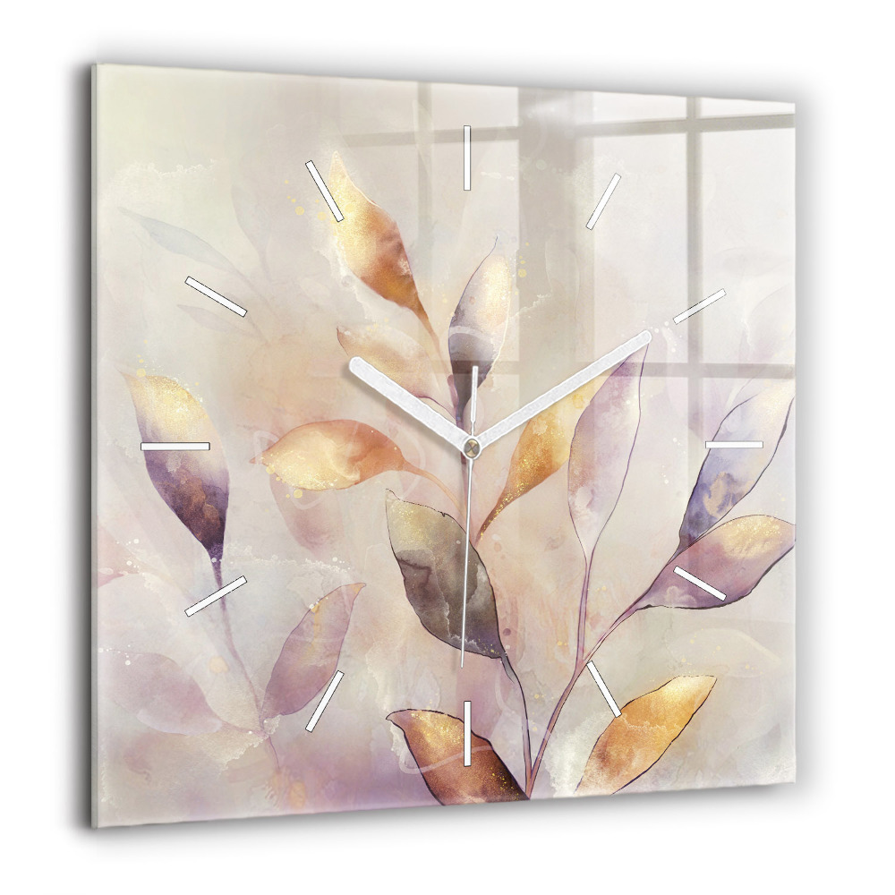 Ceas din sticlă pătrat Umbrela pastelata