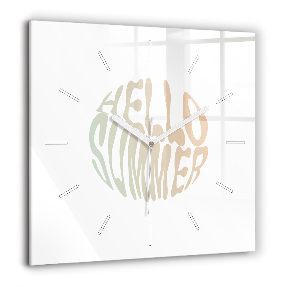 Ceas pătrat de perete din sticlă Mișcări de perie