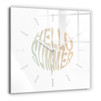 Ceas pătrat de perete din sticlă Mișcări de perie