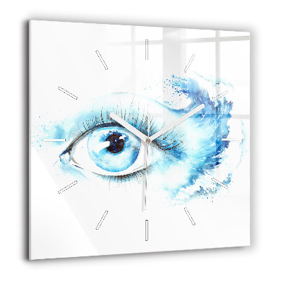 Ceas pătrat de perete din sticlă Trăsura antică a reginei