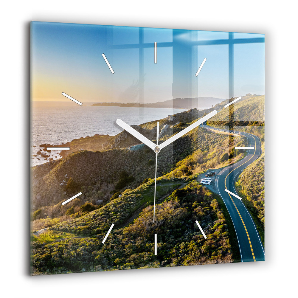 Ceas pătrat de perete din sticlă Femeie abstractă de emoții