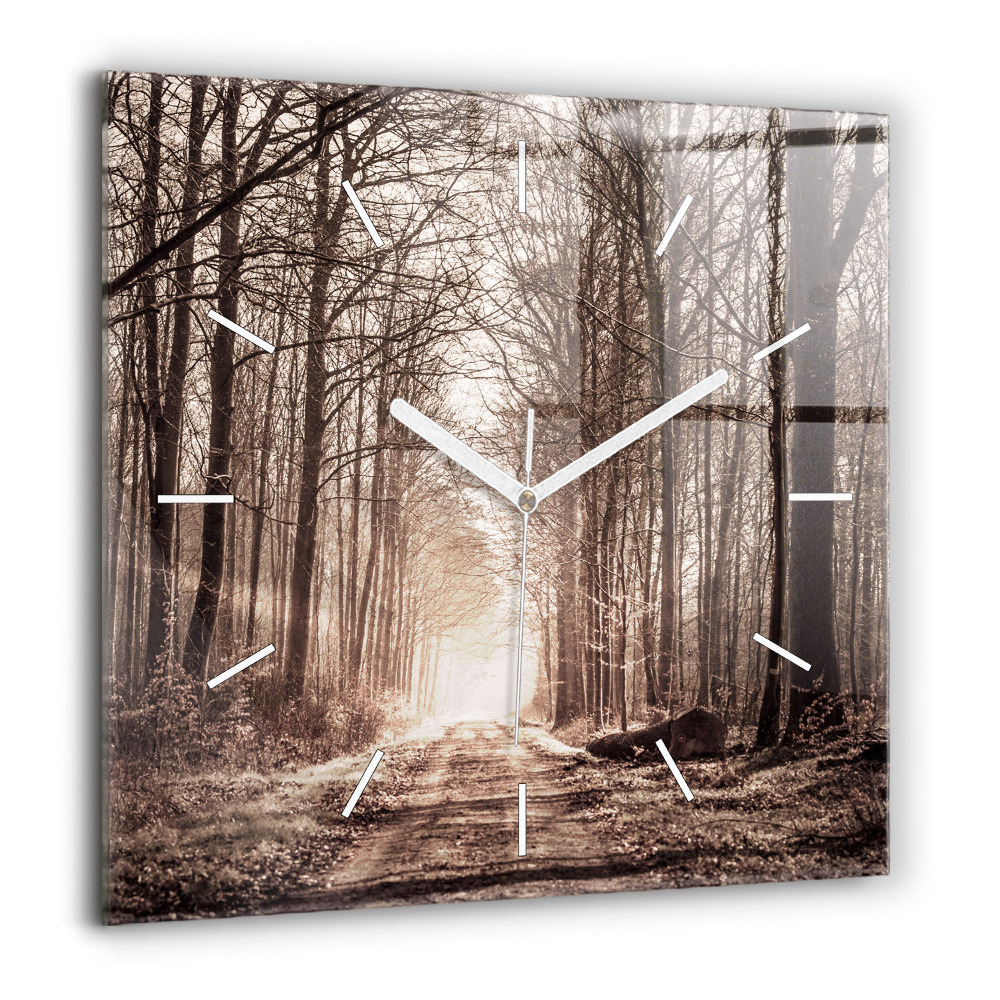 Ceas pătrat de perete din sticlă Abstracția elanului