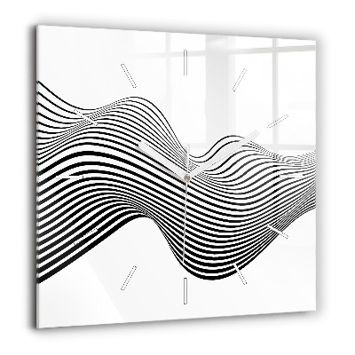 Ceas din sticlă pătrat Harta lumii apei