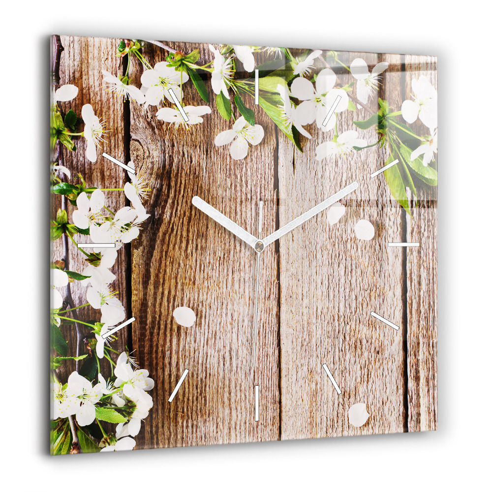 Ceas de sticlă pe perete pătrat Inscripția casei