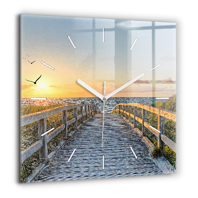 Ceas din sticlă pătrat Placă de surf