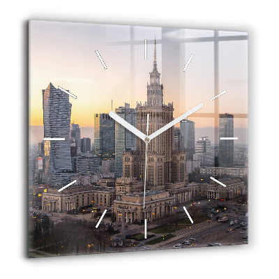 Ceas din sticlă pătrat Sub abstract