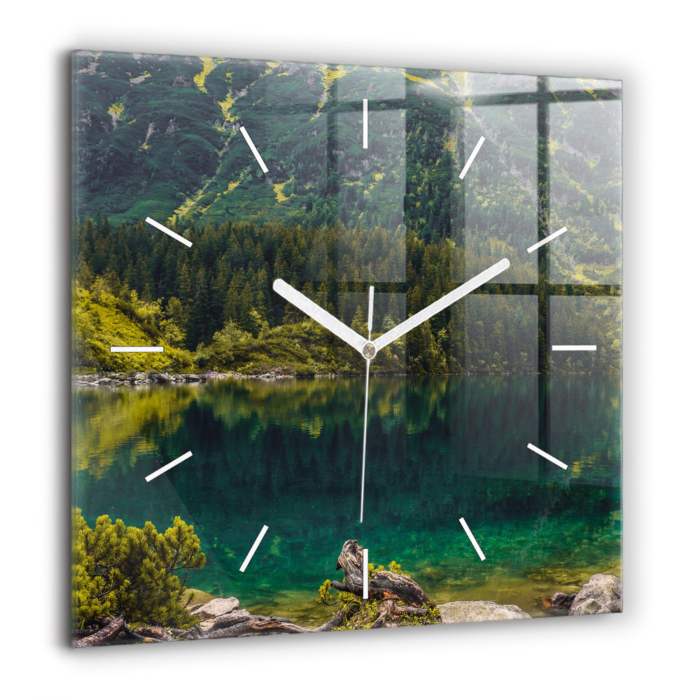 Ceas pătrat de perete din sticlă Capitolul abstract