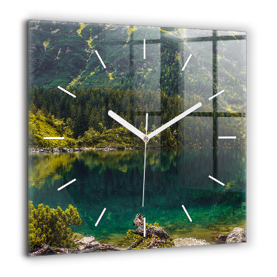Ceas pătrat de perete din sticlă Capitolul abstract