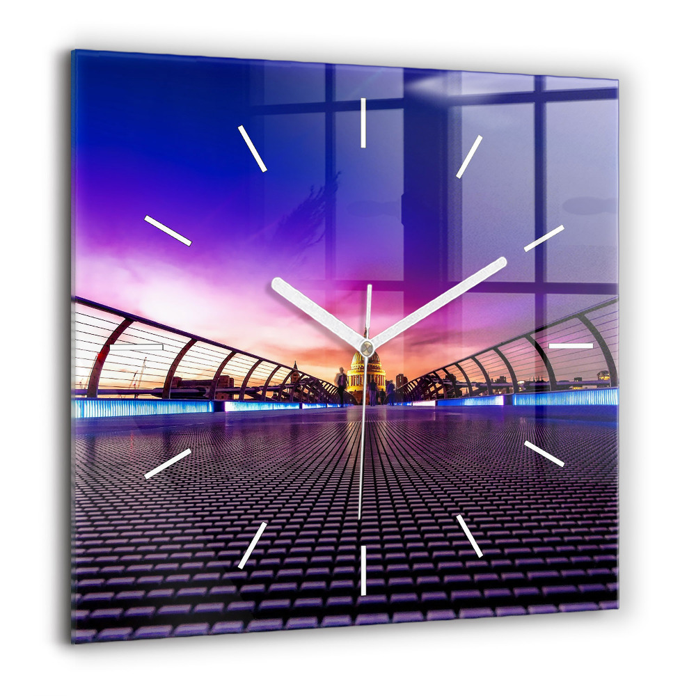 Ceas pătrat de perete din sticlă Bere