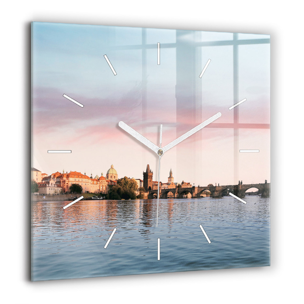 Ceas de sticlă pe perete pătrat Parlamentul de la Budapesta