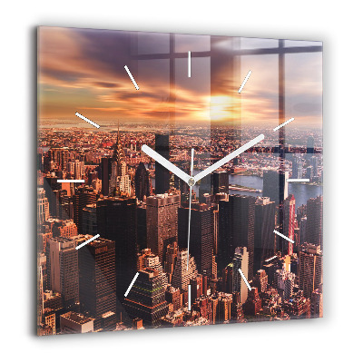 Ceas de sticlă pe perete pătrat Tablete de ciocolata