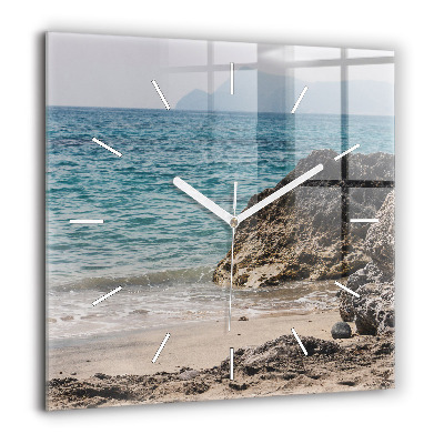 Ceas de sticlă pe perete pătrat Capră în Valea Aostei