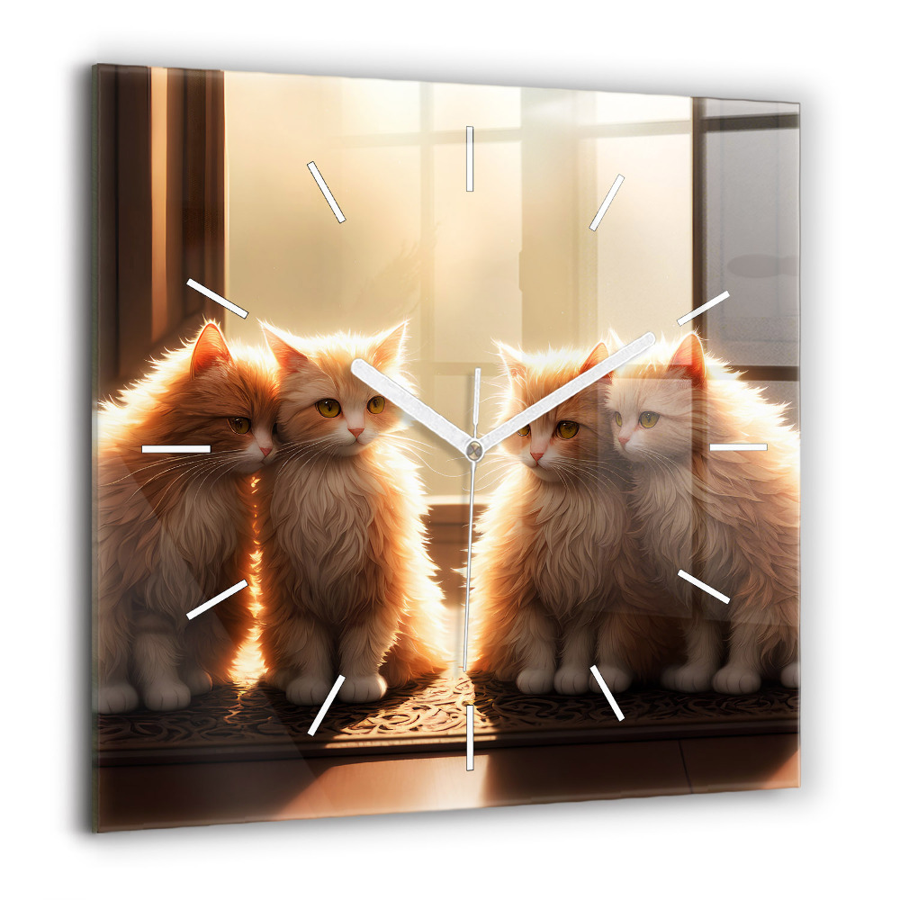 Ceas de sticlă pe perete pătrat Oraș rock din Republica Cehă