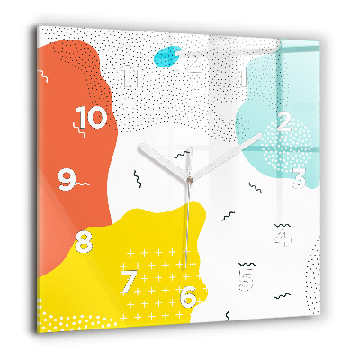 Ceas pătrat de perete din sticlă East River din New York