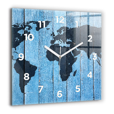 Ceas pătrat de perete din sticlă Colaj suprarealist