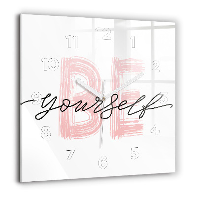 Ceas de sticlă pe perete pătrat Femeie la moda