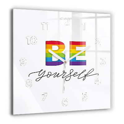 Ceas perete din sticlă pătrat Abstracția zgârie-norilor