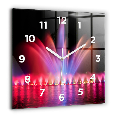 Ceas perete din sticlă pătrat bambus asiatic