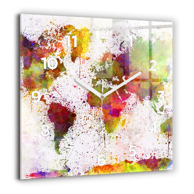 Ceas din sticlă pătrat Abstracția triunghiurilor