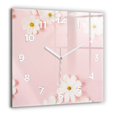 Ceas perete din sticlă pătrat Model fără sudură cu pisici