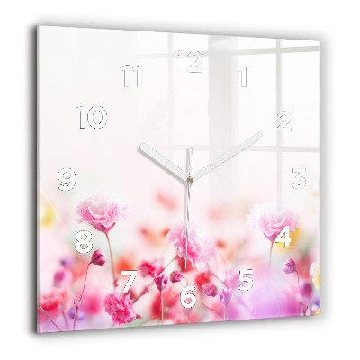 Ceas de sticlă pe perete pătrat Artă emoțională
