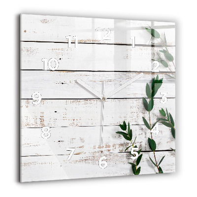 Ceas de sticlă pe perete pătrat Model geometric