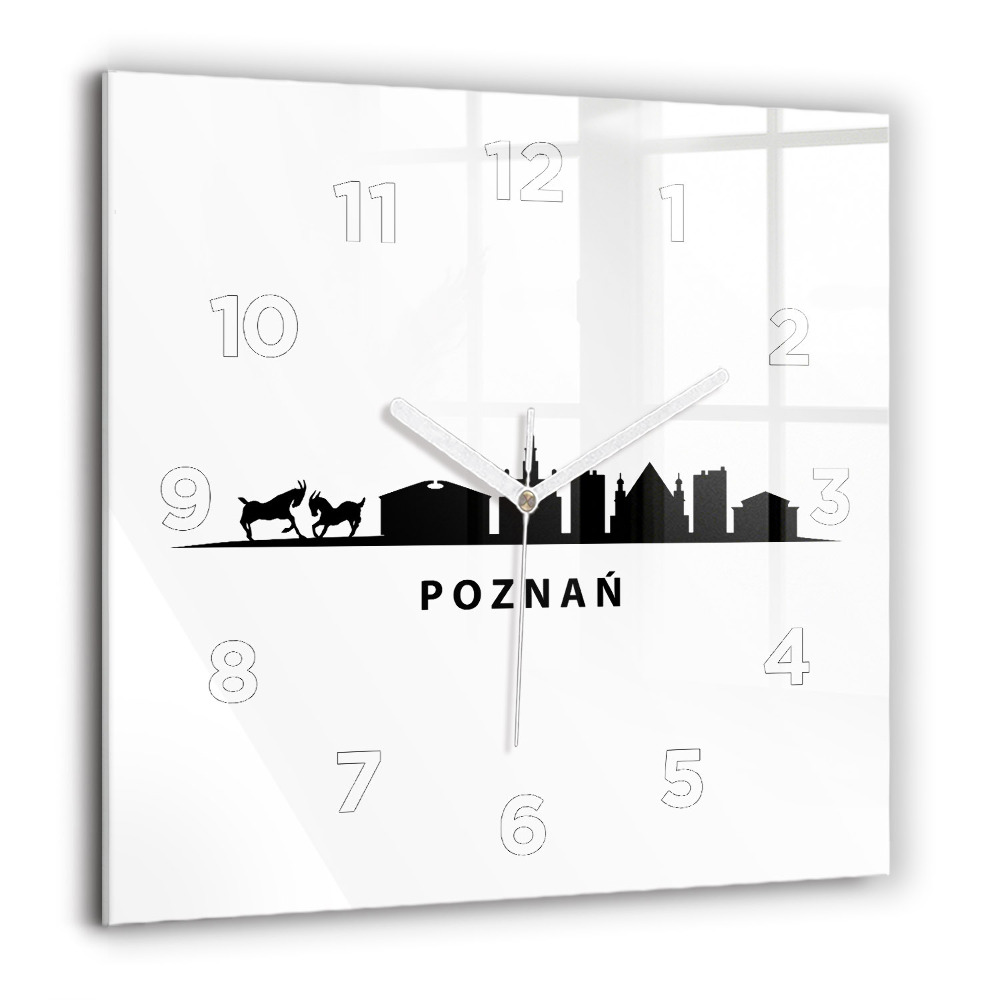Ceas din sticlă pătrat Pete colorat