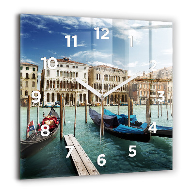 Ceas perete din sticlă pătrat Peisai montan